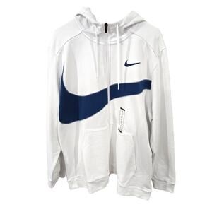 Nike Size XLarge Men's White Dri-Fit Embroidered Swoosh Hoodie